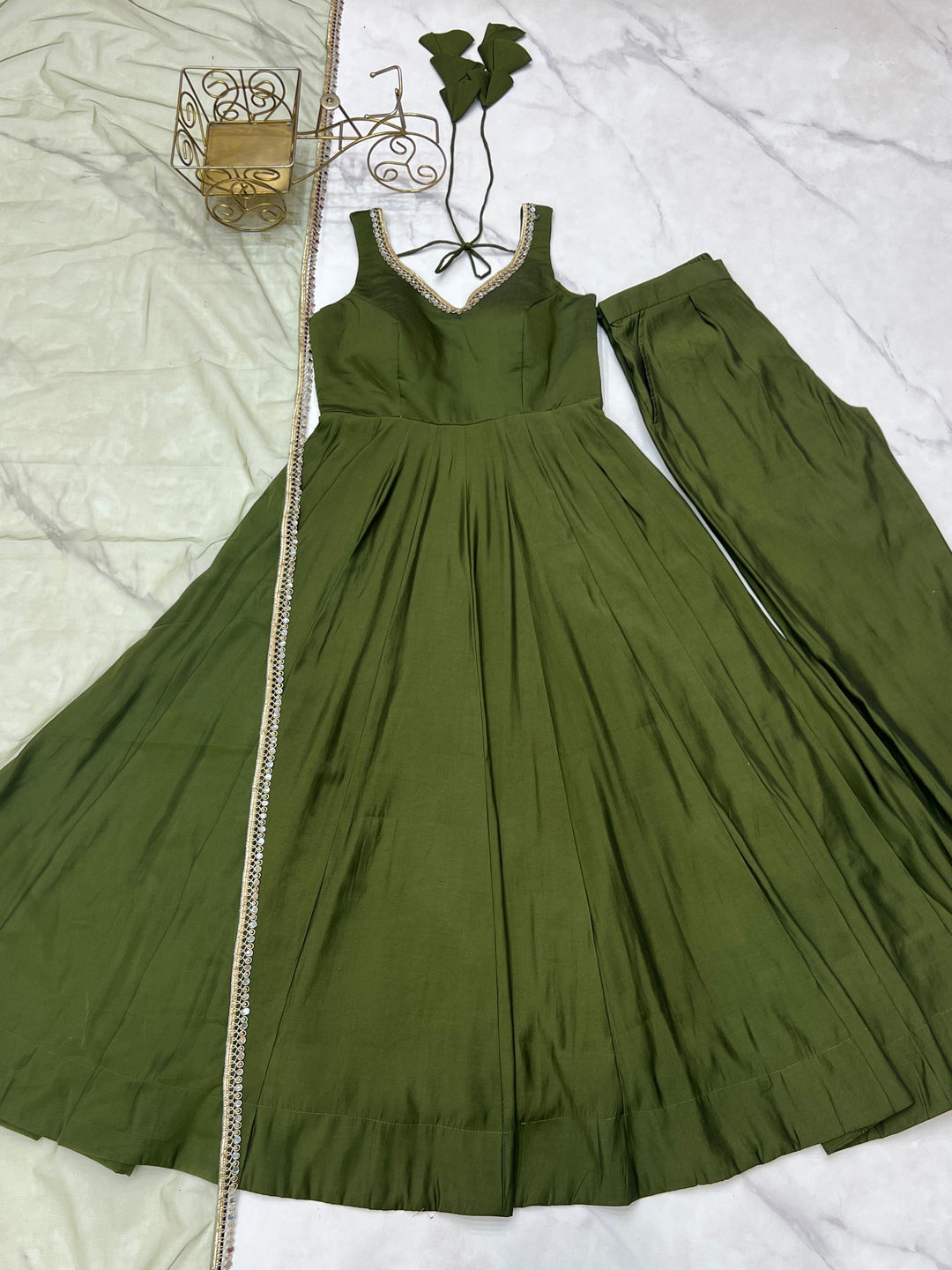 Soul in Shine Chanderi Silk Gown Set