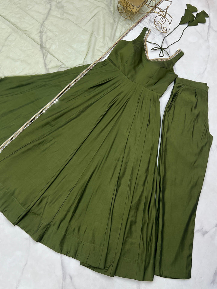 Soul in Shine Chanderi Silk Gown Set