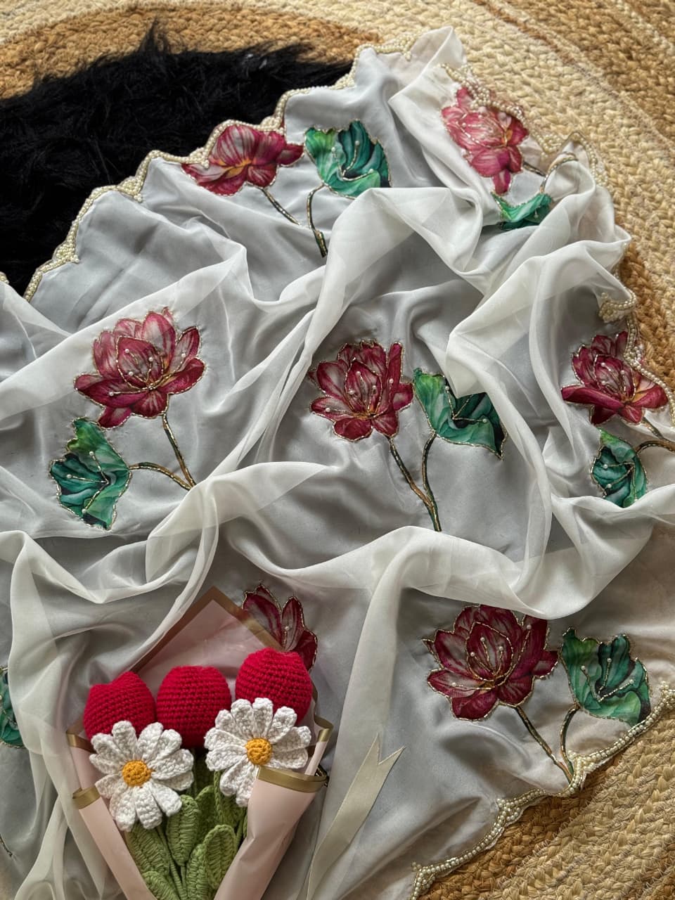 Khwaab-e-Kohinoor Organza Saree