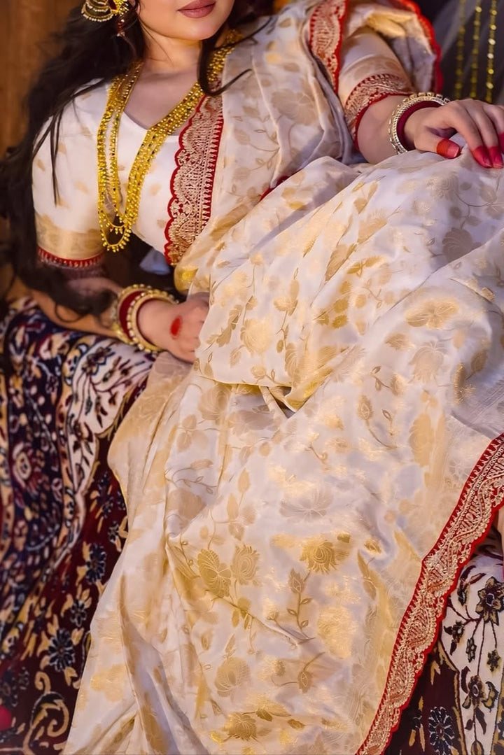 Lighted Eve Khaddi Georgette Banarasi Saree