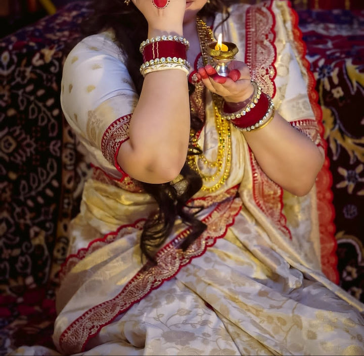 Lighted Eve Khaddi Georgette Banarasi Saree