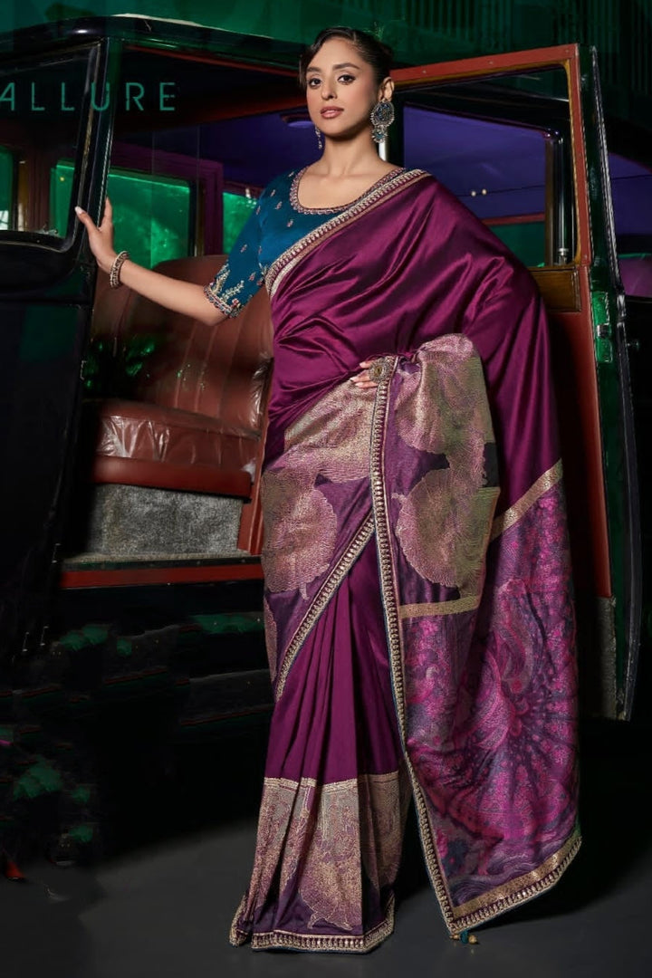 Royal Orchid Fancy Silk Saree