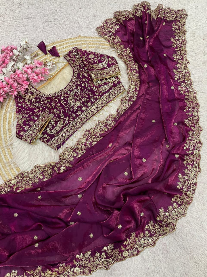 Humming Tune Satin Silk Saree