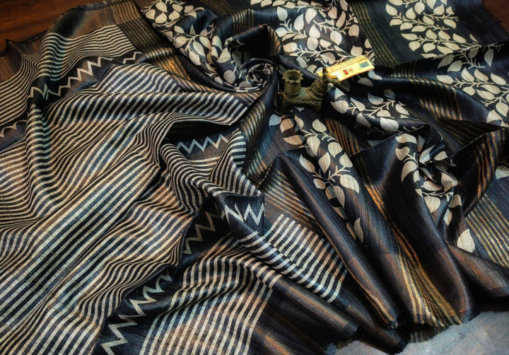 Saanjhrekha Ghicha Tussar Silk Saree