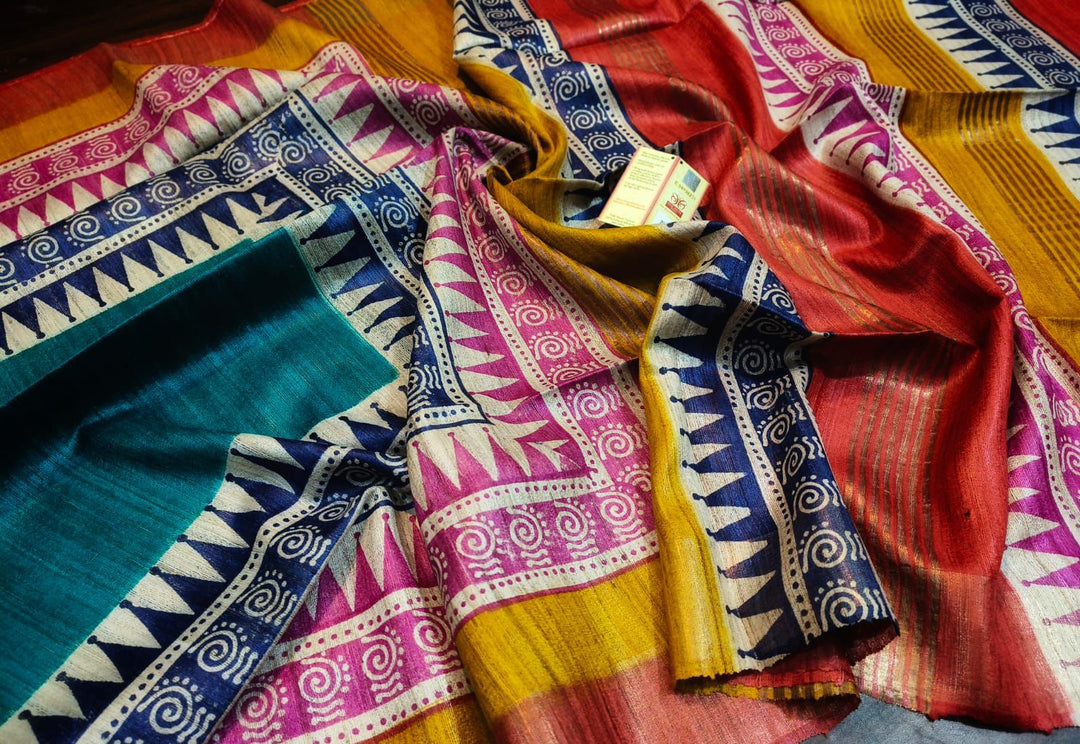 Saanjhrekha Ghicha Tussar Silk Saree