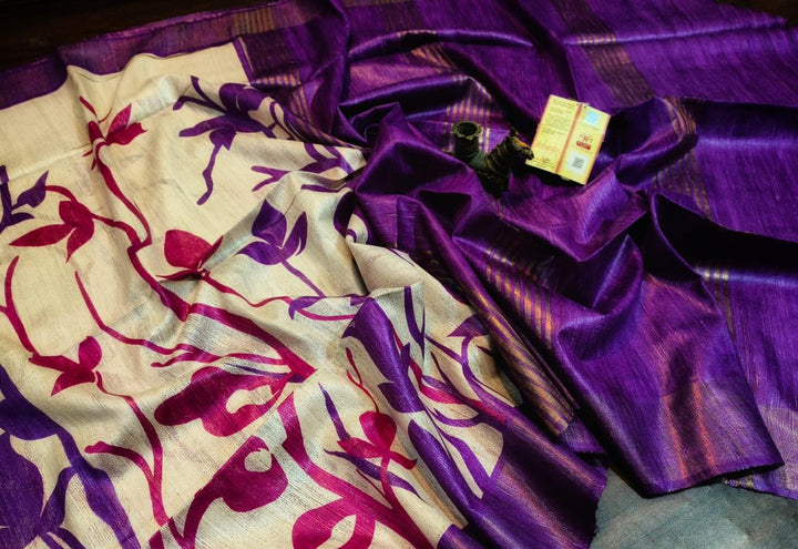 Tussarika Ghicha Tussar Silk Saree
