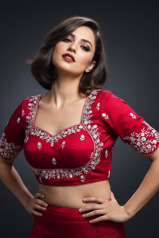 Heart Throb - Vichitra Silk Blouse