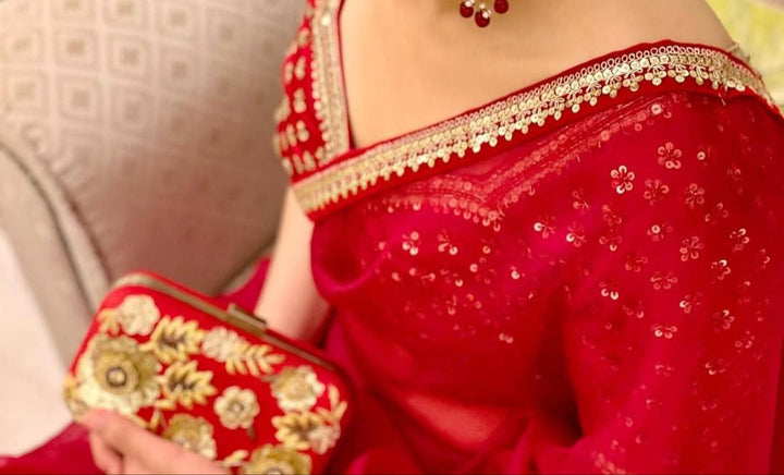 Starlit Symphony Organza Saree