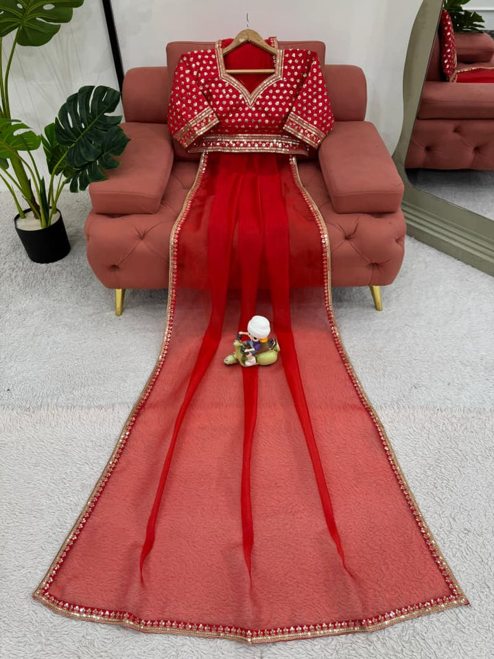 Starlit Symphony Organza Saree