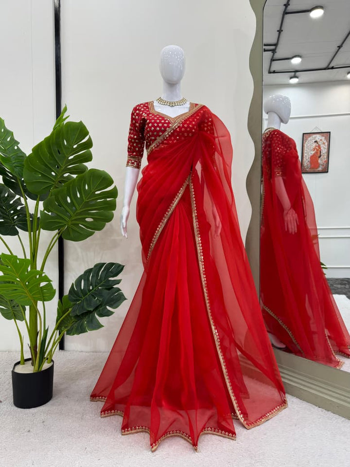 Starlit Symphony Organza Saree