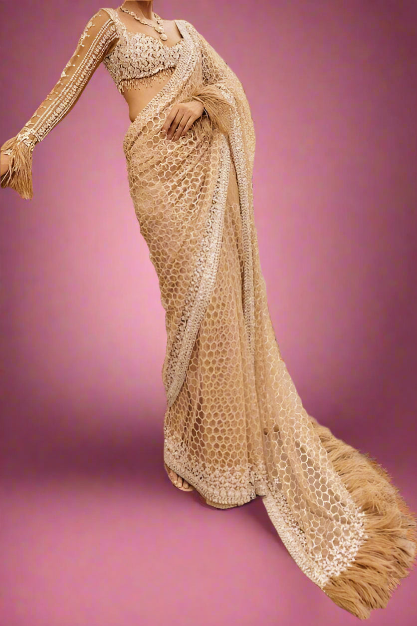 Starry Drape Net Saree