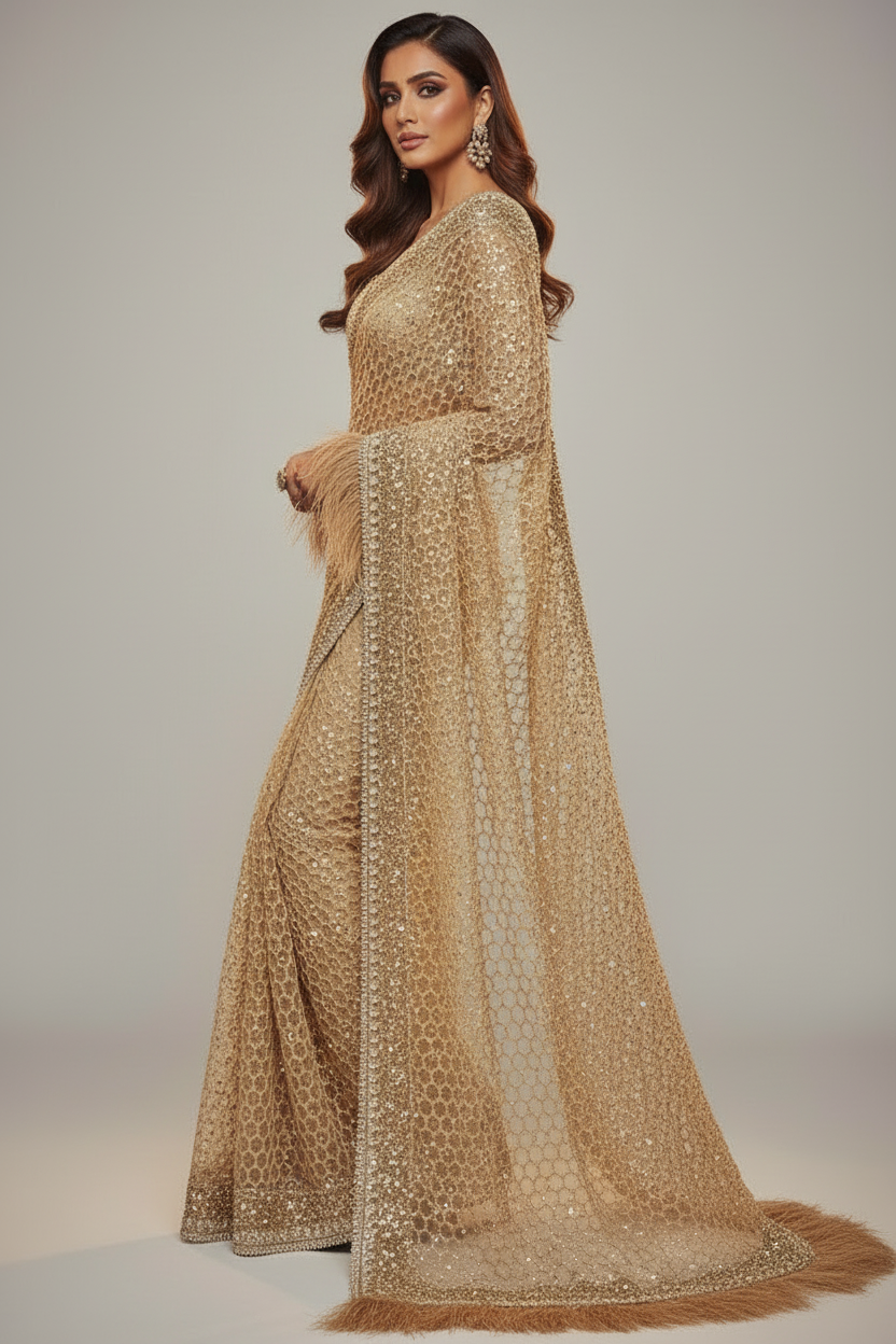 Starry Drape Net Saree