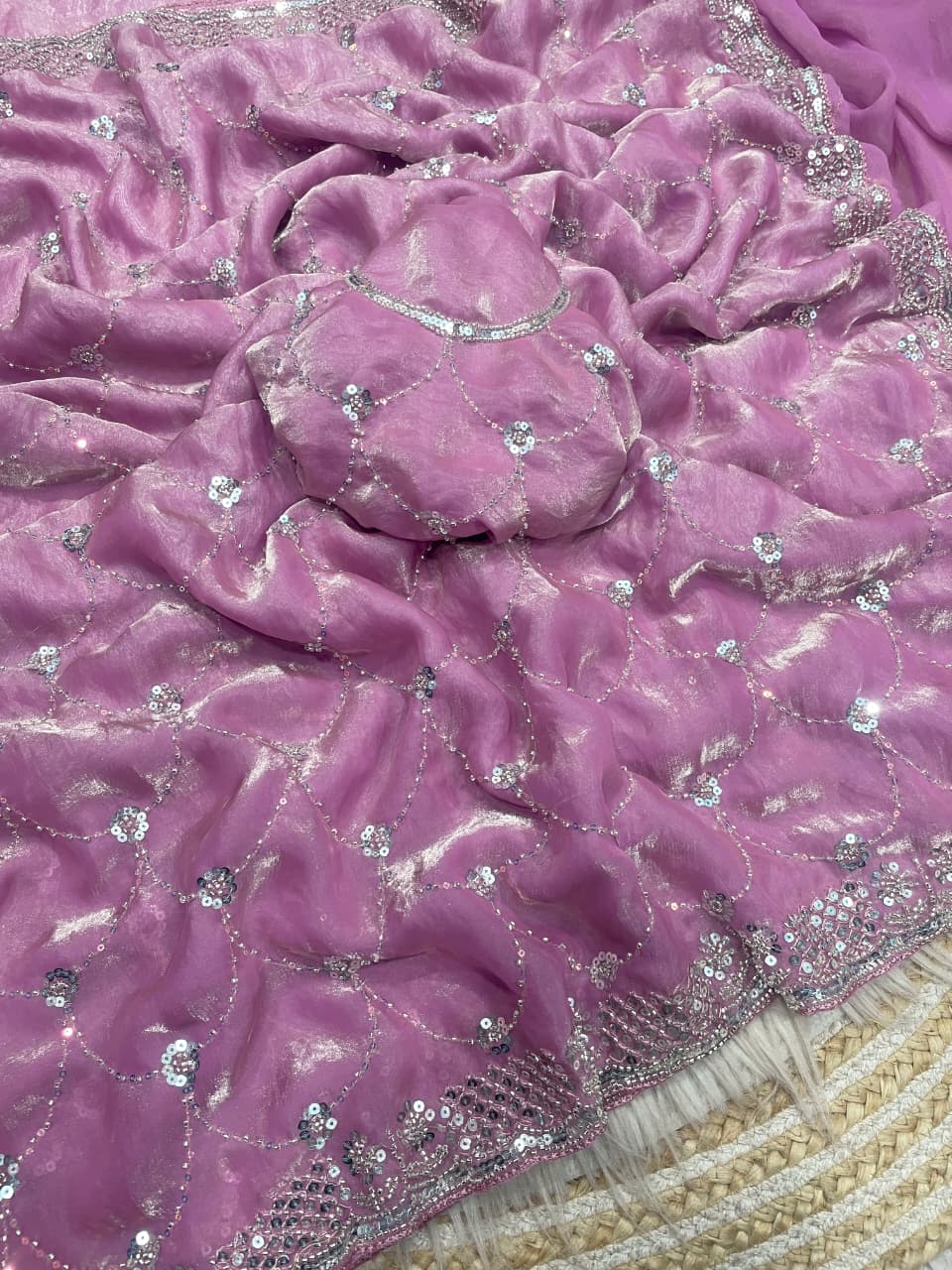 Lumira Fendy Satin Silk Saree