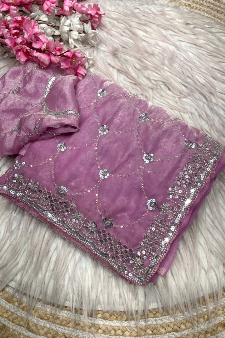 Lumira Fendy Satin Silk Saree