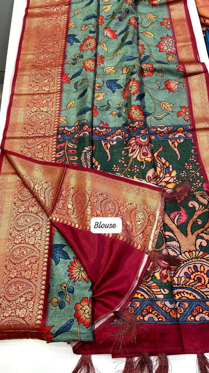 The Romantic Cloud Tussar Silk Saree