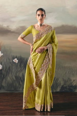 Fairytale in Raindrops Fancy Tissue Silk Saree
