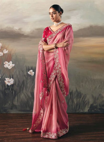 Fairytale in Raindrops Fancy Tissue Silk Saree