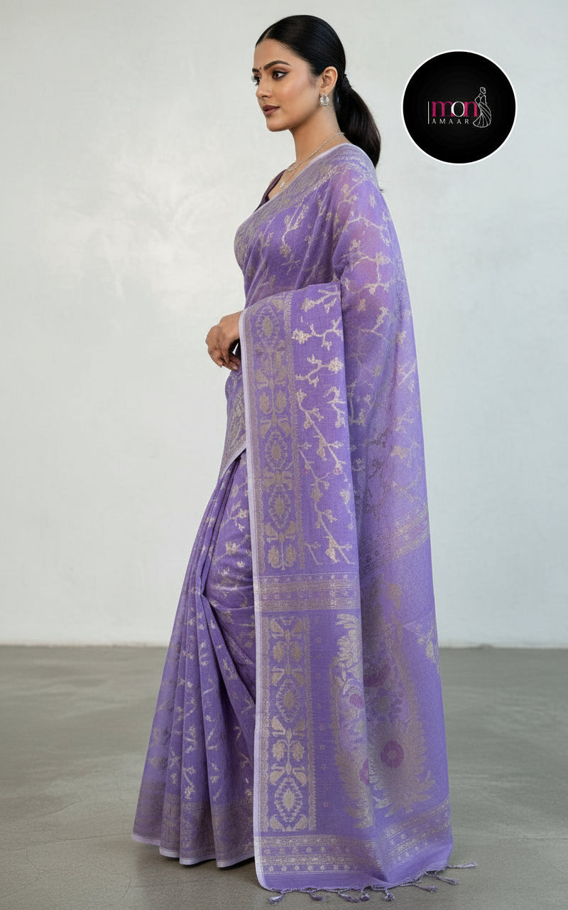 Go After Your Dreams Zari Jamdani Saree