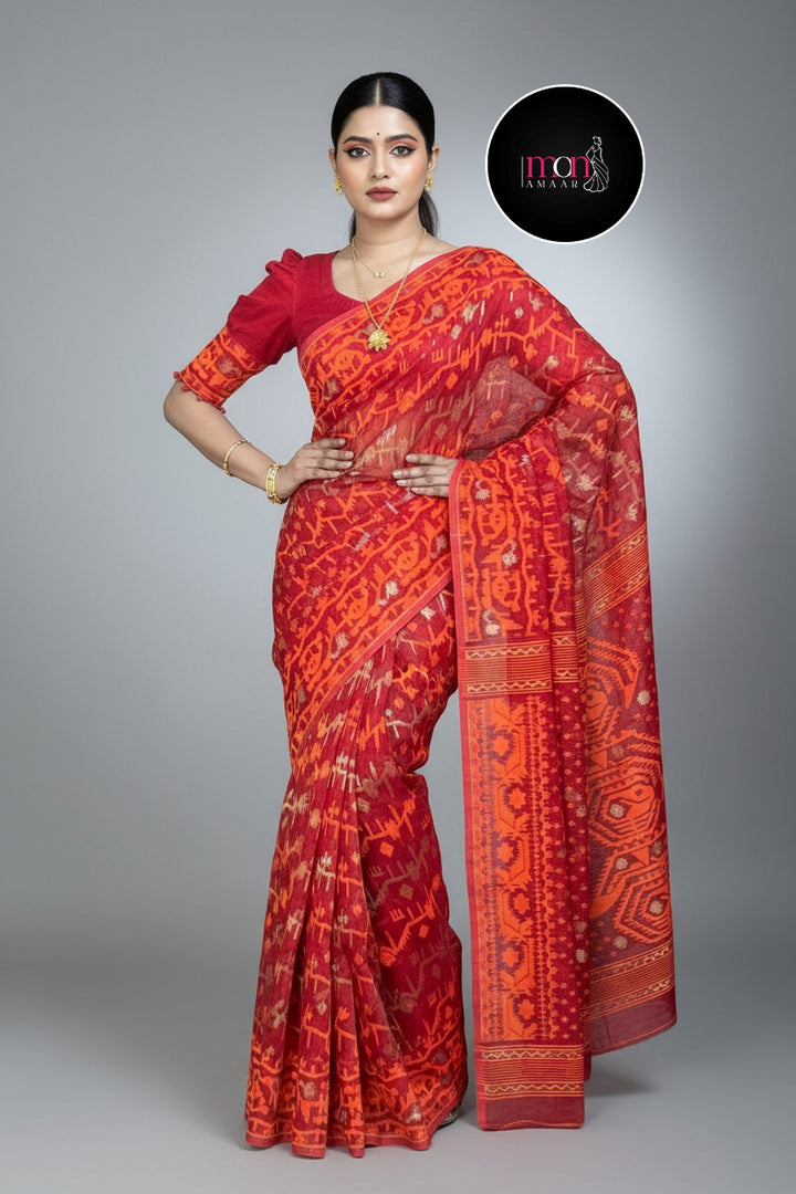 Megher Gaan Dhakai Jamdani Saree