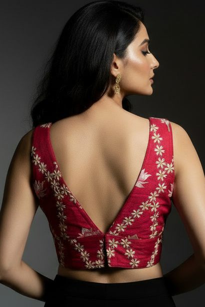 Lotus Organza -Designer Blouse