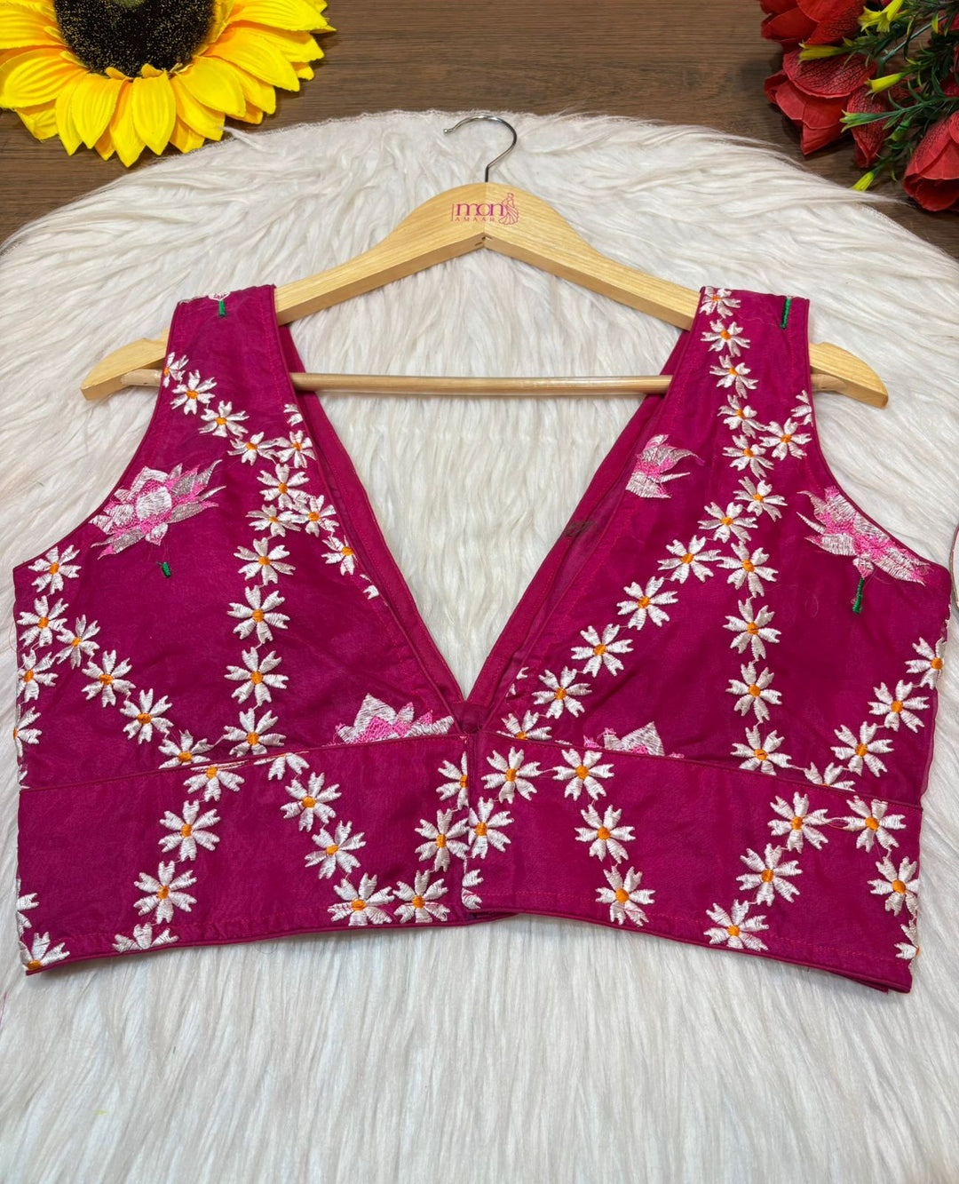 Lotus Organza -Designer Blouse