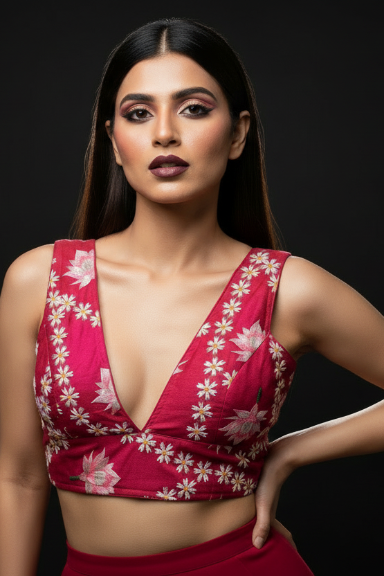 Lotus Organza -Designer Blouse