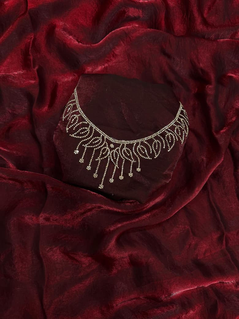 Razz-N-Glow Drape Fancy Silk Saree