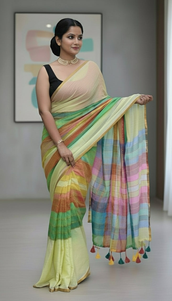 Twinstar Mul Cotton Saree