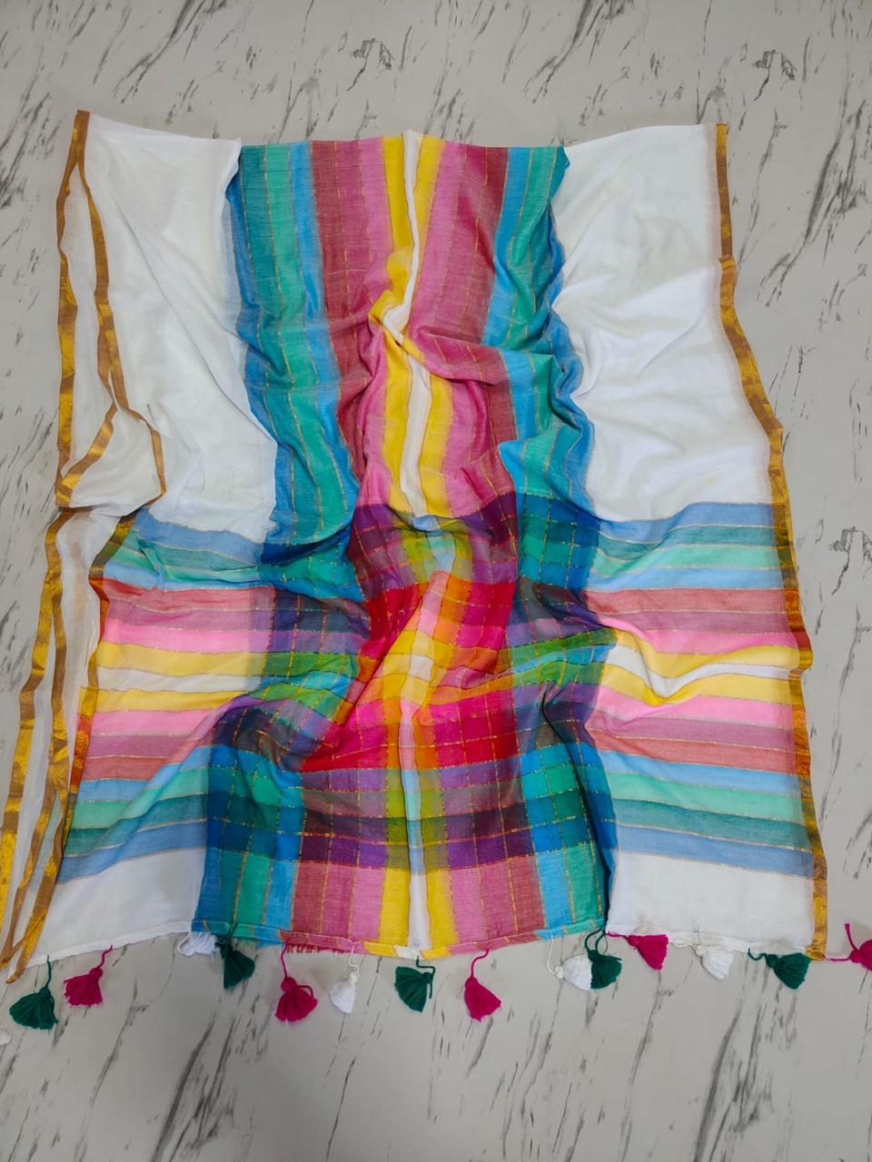 Twinstar Mul Cotton Saree