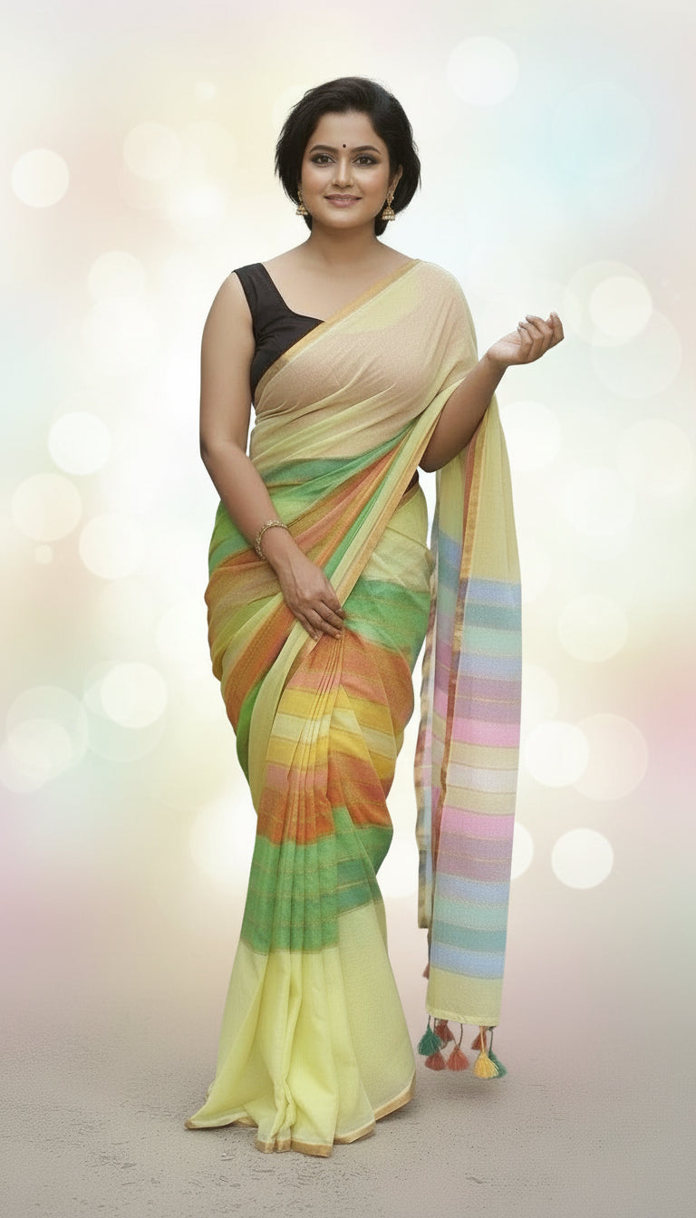 Twinstar Mul Cotton Saree