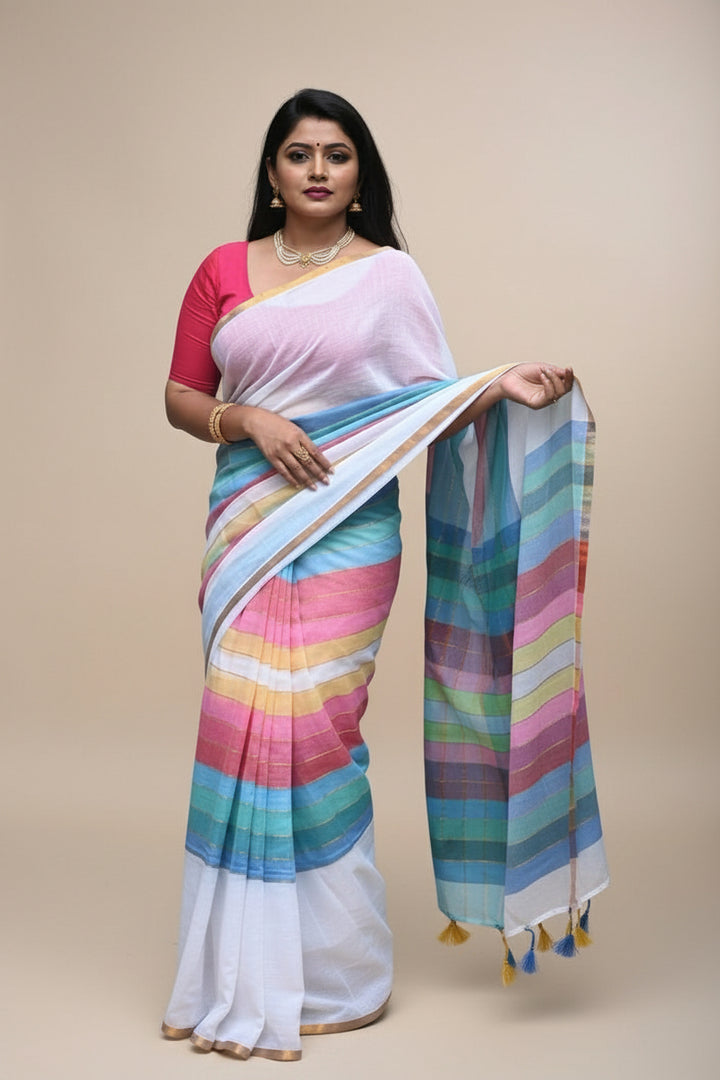 Twinstar Mul Cotton Saree