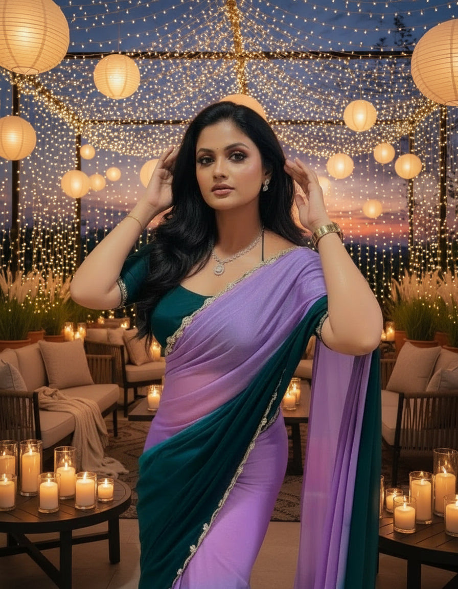 Alaknanda Aura Chinnon Silk Saree