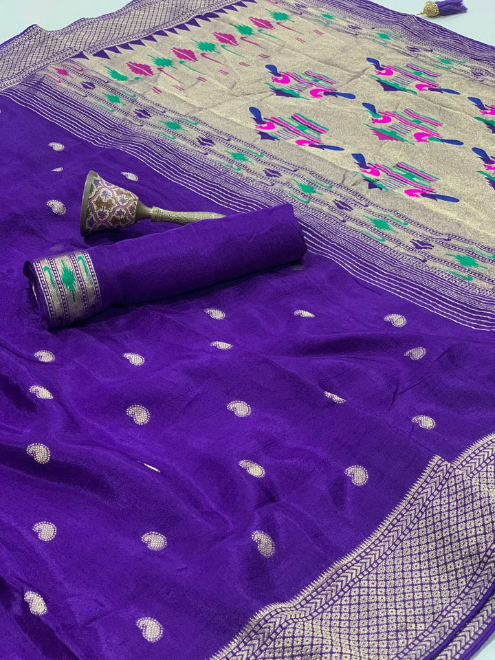 Flower Mist Magic Fancy silk Saree