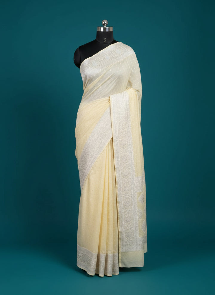 Weave & Wonder - Semi Katan Banarasi Saree