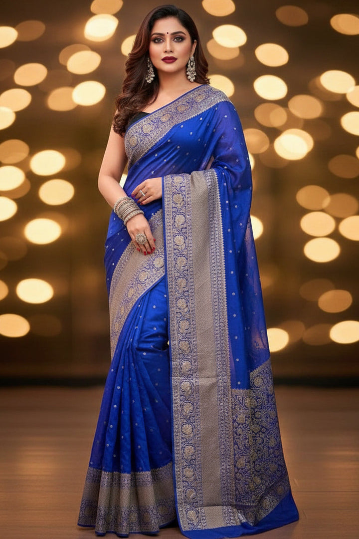 Sadgi- Semi Georgette Banarasi Saree