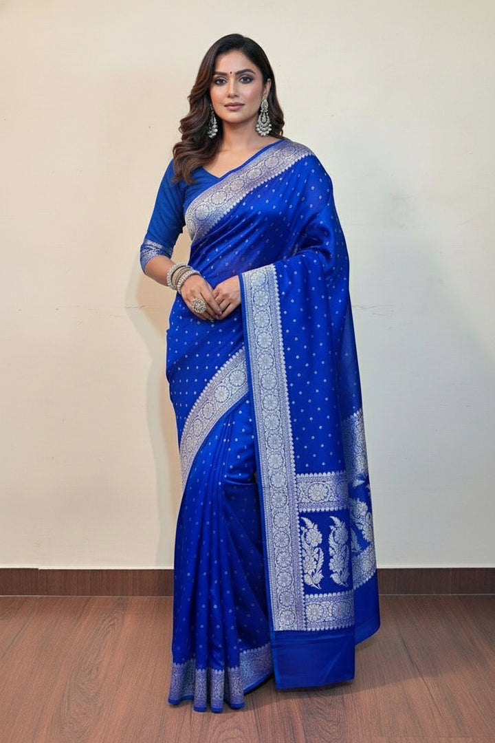 Aaradhya Banarasi Semi Katan Silk saree