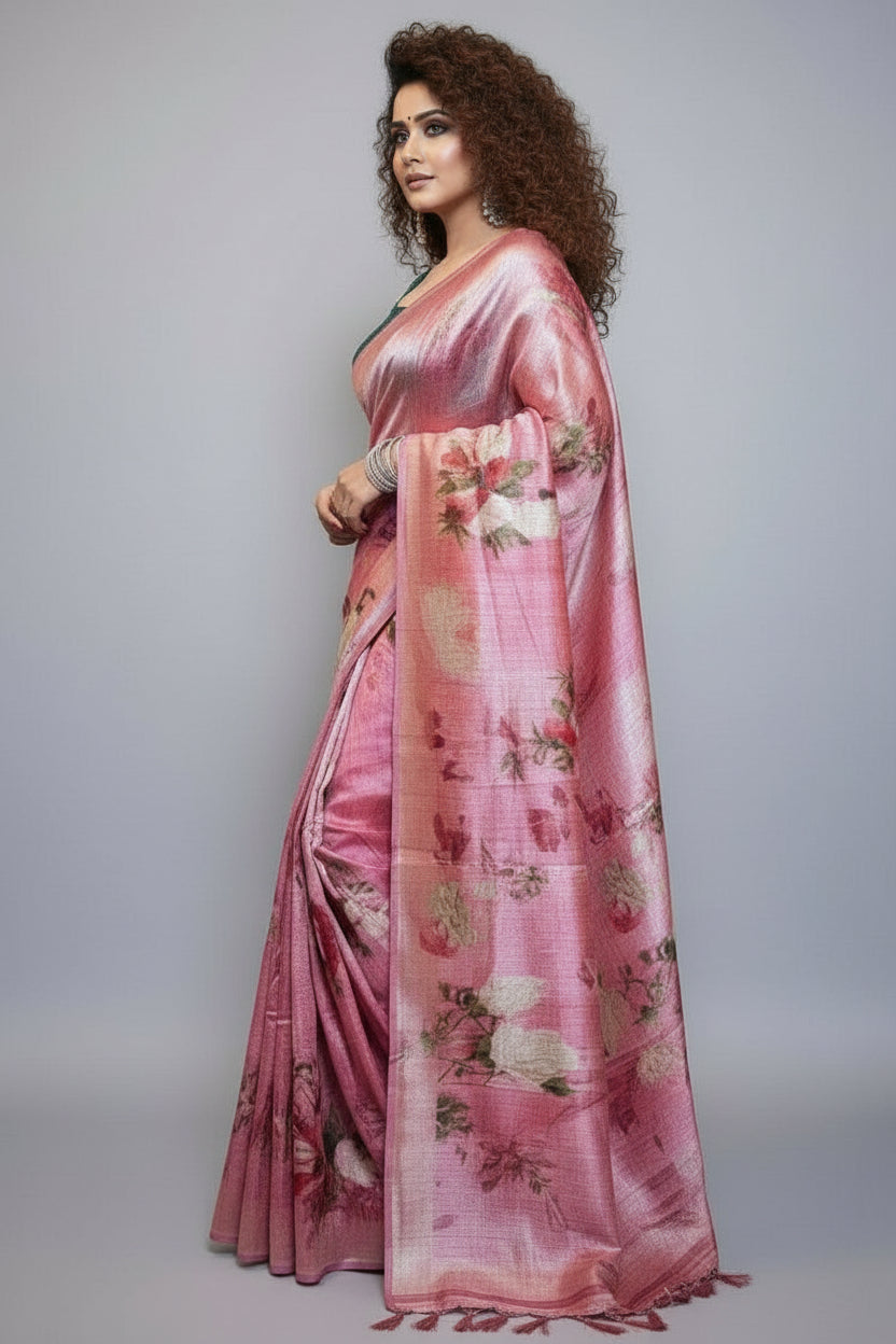 Luxury In Each Details- Raw Silk Saree