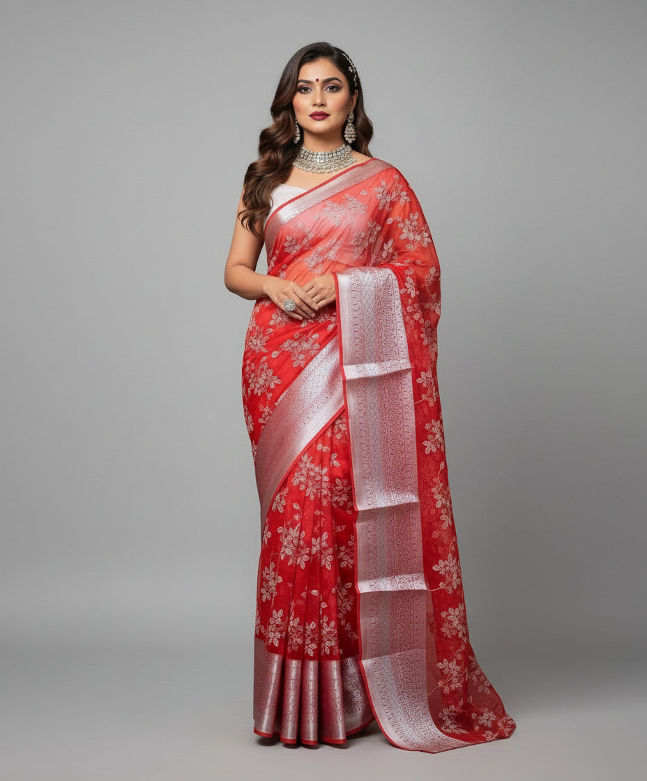 Arohi - Kanjivaram Style Organza Saree