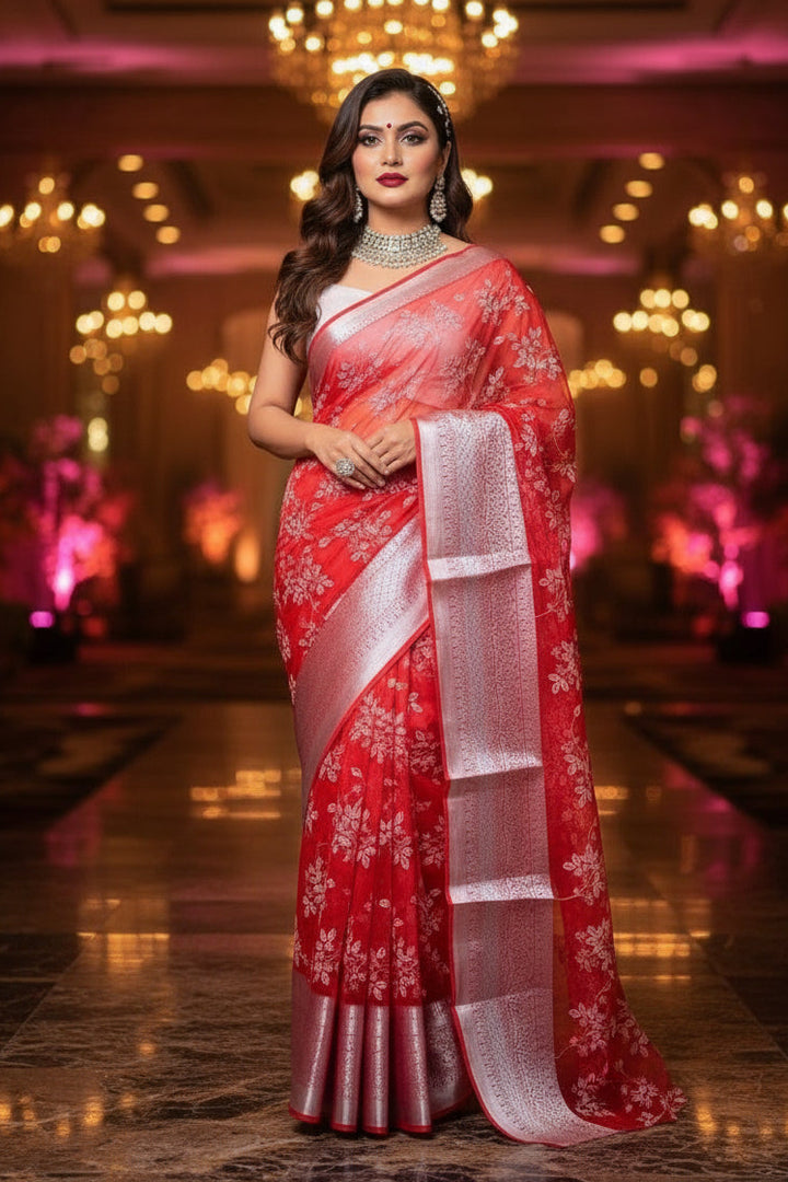 Arohi - Kanjivaram Style Organza Saree