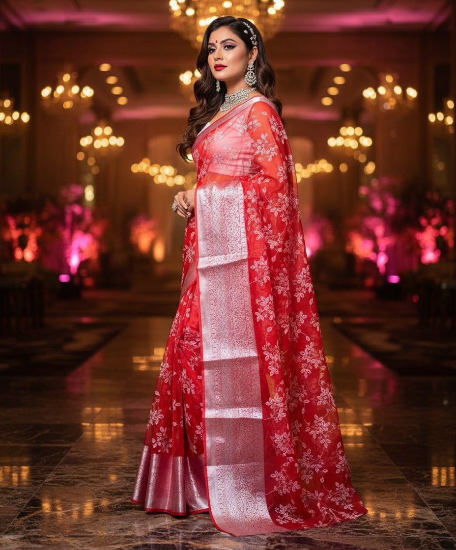 Arohi - Kanjivaram Style Organza Saree