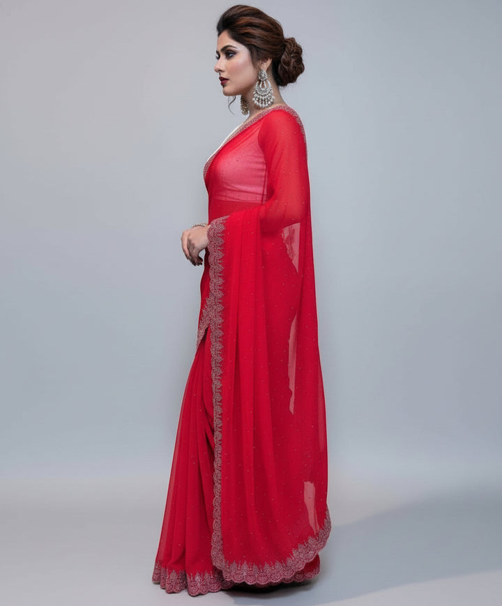 Sparkle with Glamour (Georgette Saree)