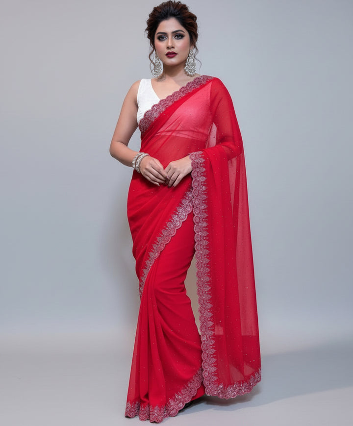 Sparkle with Glamour (Georgette Saree)