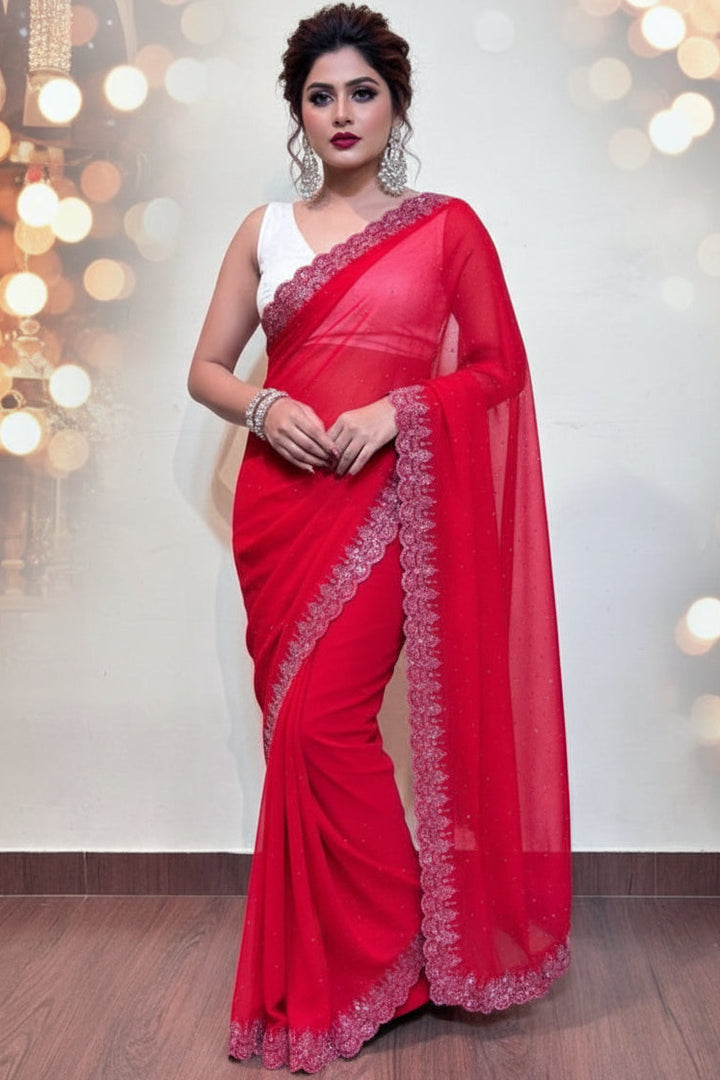 Sparkle with Glamour (Georgette Saree)
