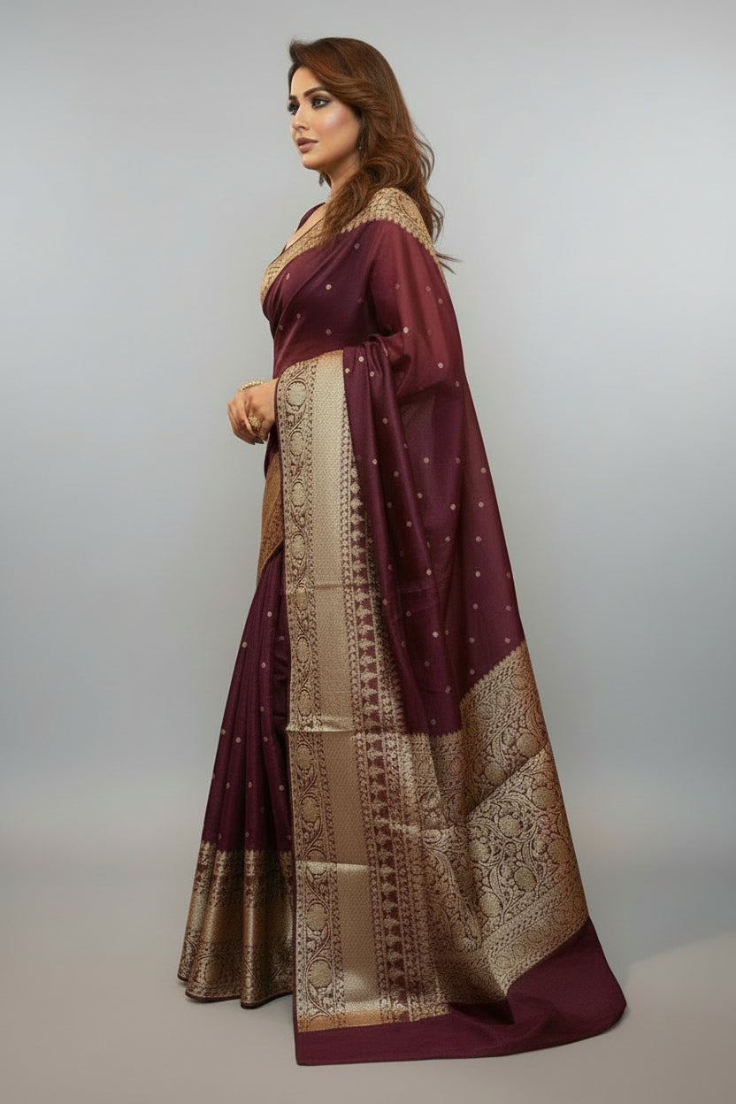 Sadgi Semi Georgette Banarasi Saree
