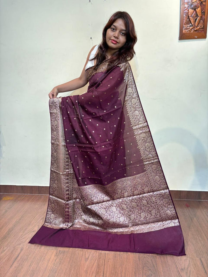 Sadgi Semi Georgette Banarasi Saree