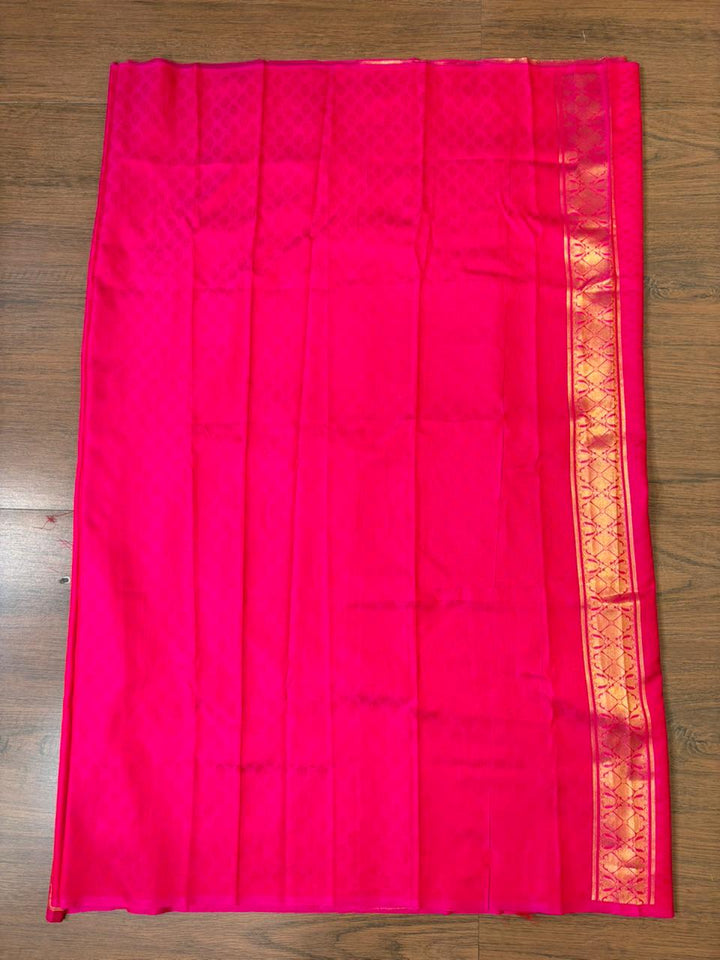 Glowing Kanjivaram Banarasi Silk Saree