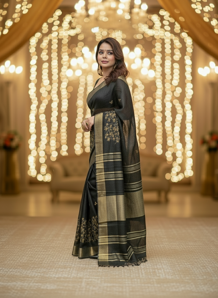 Linen Cascade- The Threaded Elegance