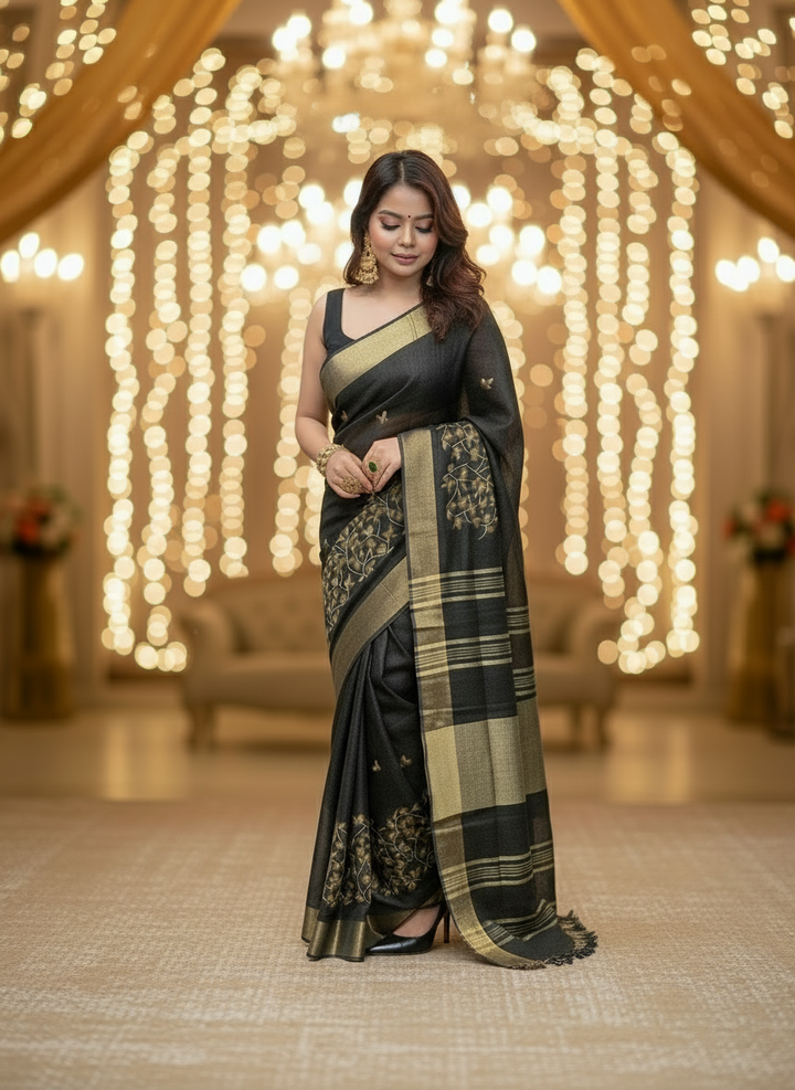 Linen Cascade- The Threaded Elegance