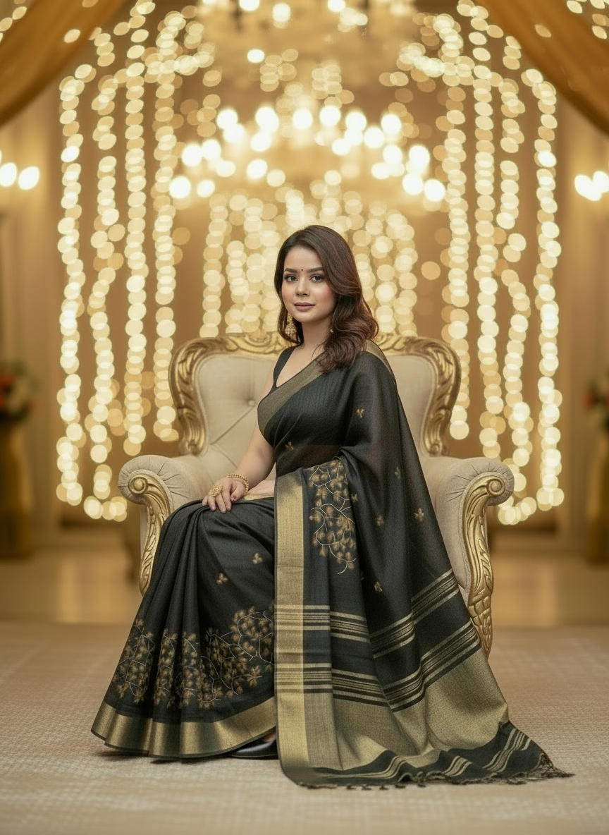 Linen Cascade- The Threaded Elegance