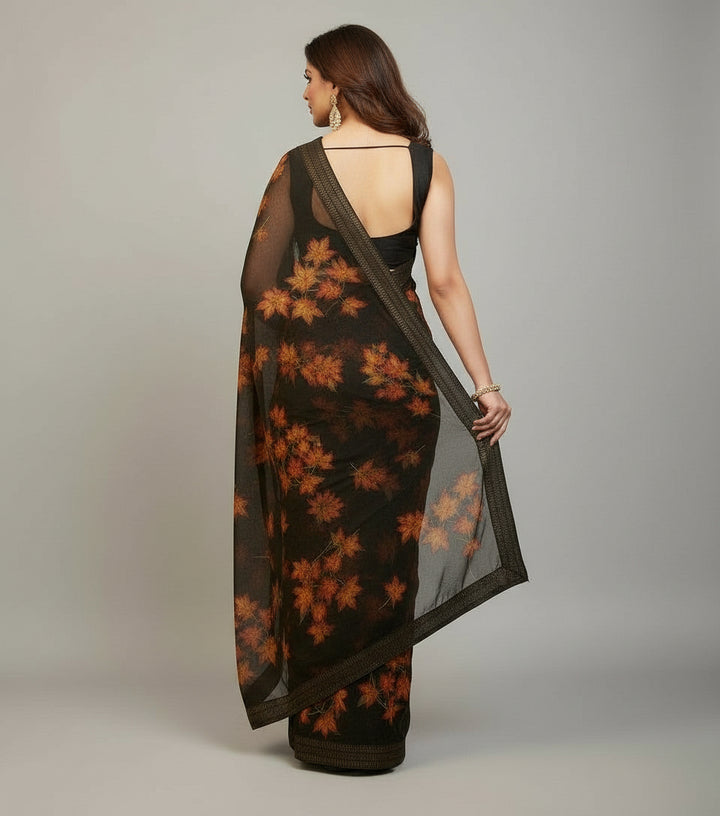 Maple Glow Brasso Saree